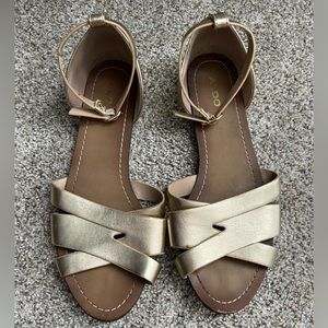 Aldo gold sandals